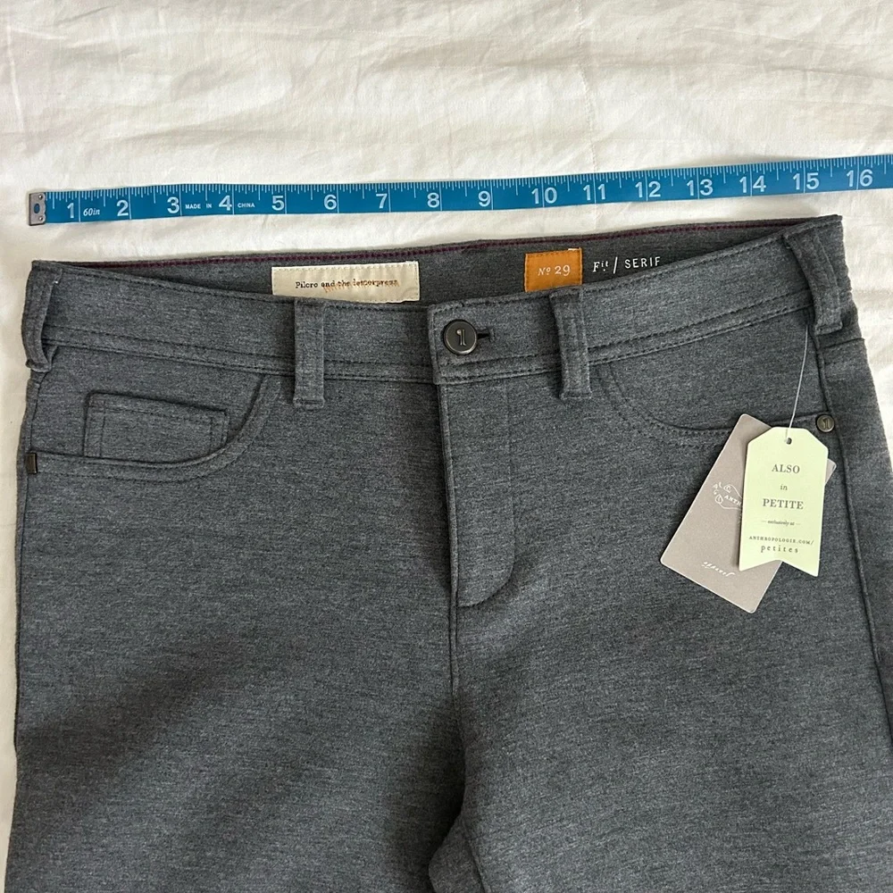 NWT Anthropologie Pilcro And The Letterpress Serif Legging Gray Size 29 - Picture 10 of 13